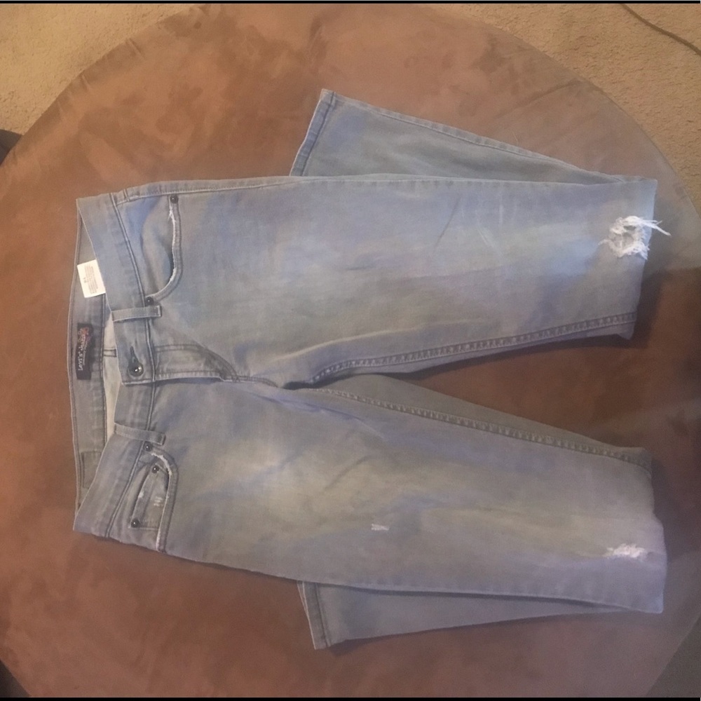 Gray distress Levi jeans